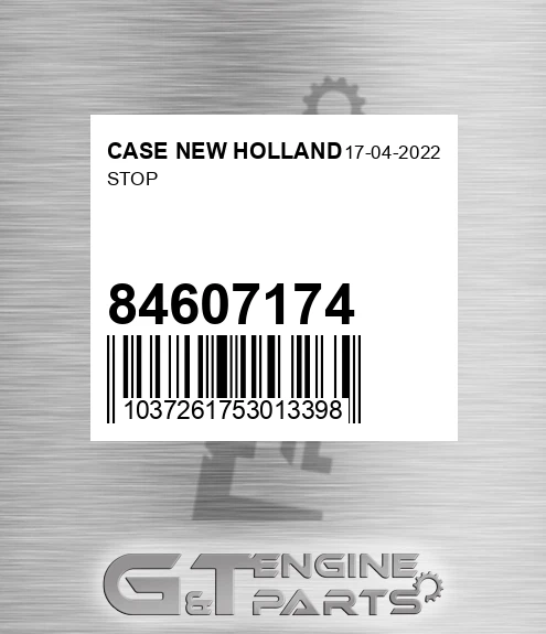 84607174 Stop for CASE NEW HOLLAND
