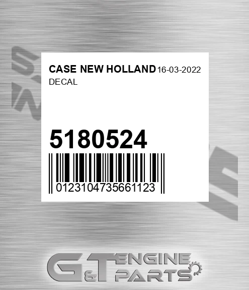 5180524 Decal for CASE NEW HOLLAND