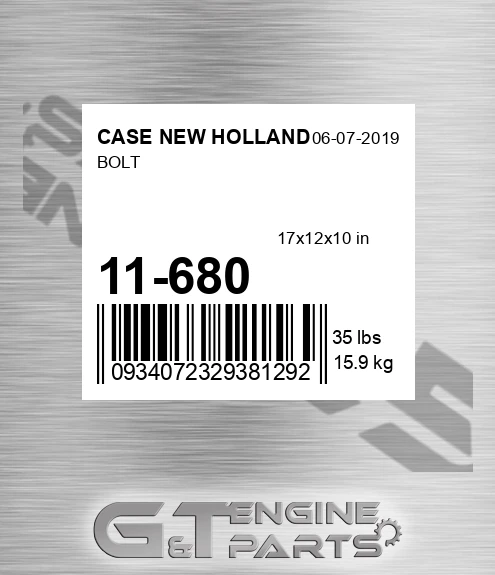 11-680 Bolt for CASE NEW HOLLAND