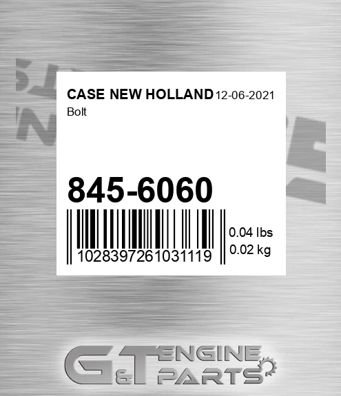 845-6060 Bolt