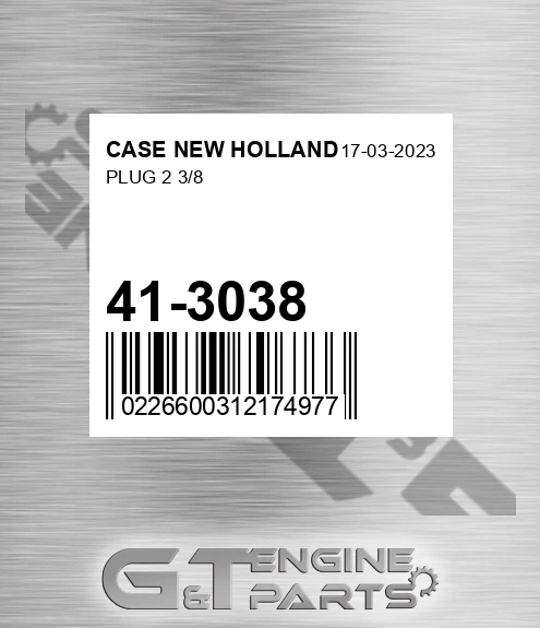 41-3038 Plug 2 3/8 for CASE NEW HOLLAND