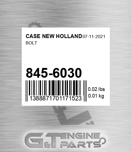 845-6030 Bolt