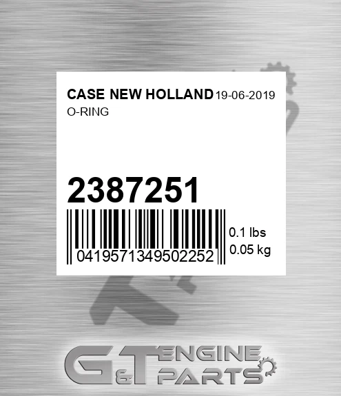 238-7251 O-ring