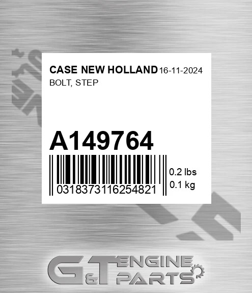 A149764 Bolt, Step for CASE NEW HOLLAND