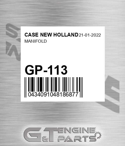 GP-113 Manifold for CASE NEW HOLLAND