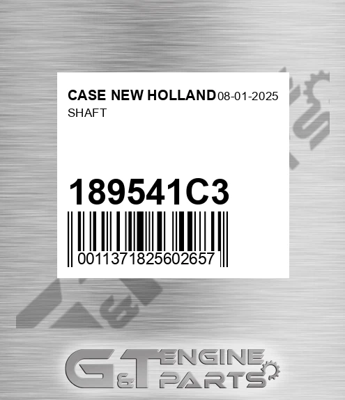 189541C3 Shaft for CASE NEW HOLLAND