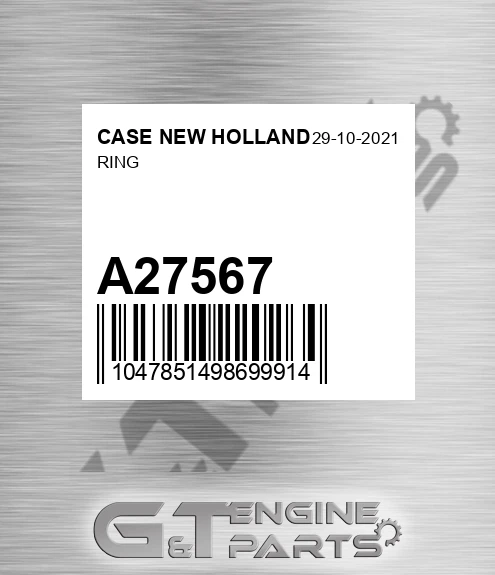 A27567 Ring for CASE NEW HOLLAND