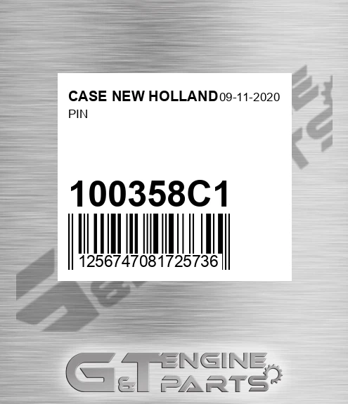 100358C1 Pin for CASE NEW HOLLAND