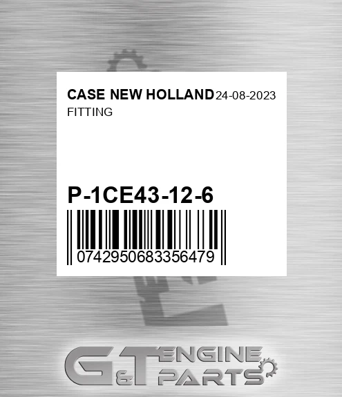 P-1CE43-12-6 Fitting for CASE NEW HOLLAND