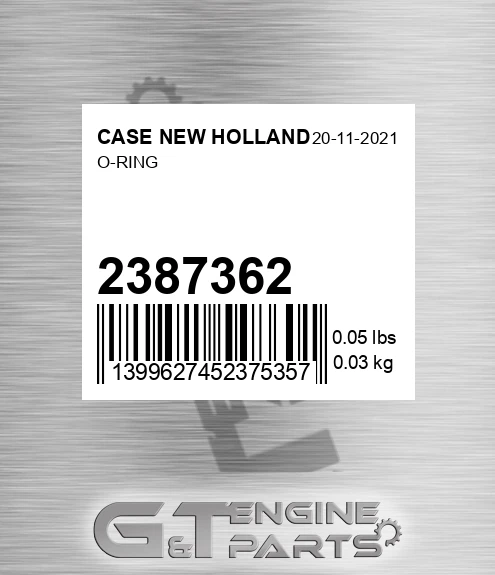 238-7362 O-ring