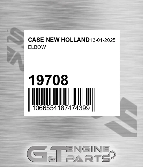 19708 Elbow for CASE NEW HOLLAND