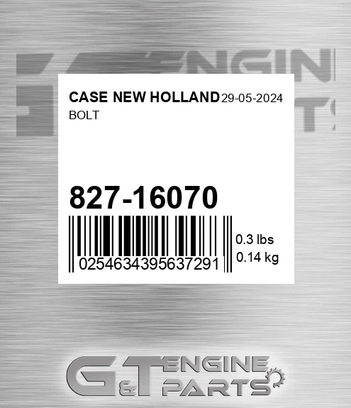827-16070 Bolt