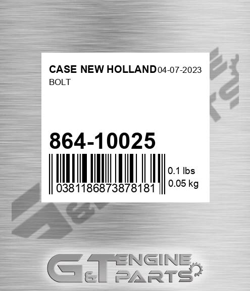 864-10025 Bolt
