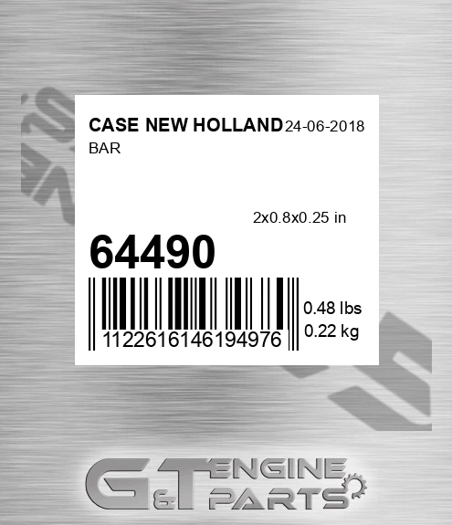 64490 CASE NEW HOLLAND Bar