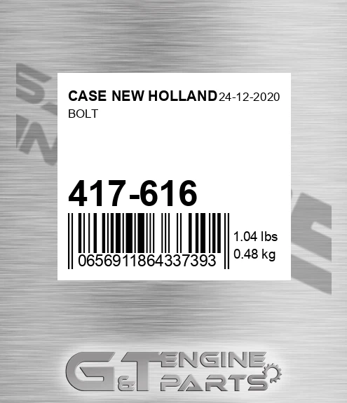417-616 Bolt for CASE NEW HOLLAND