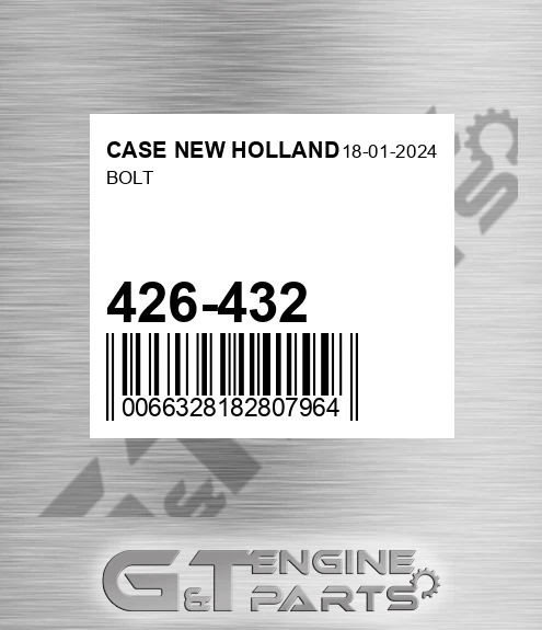 426-432 Bolt for CASE NEW HOLLAND