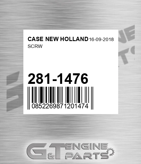 281-1476 Scrw for CASE NEW HOLLAND