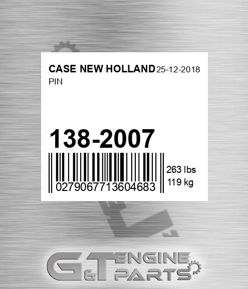 138-2007 CASE NEW HOLLAND Pin