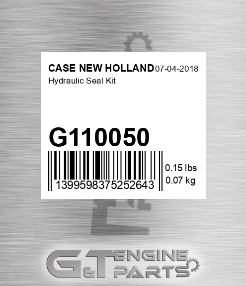 G110050 Hydraulic Seal Kit