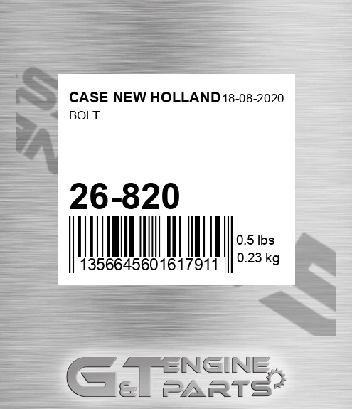 26-820 Bolt