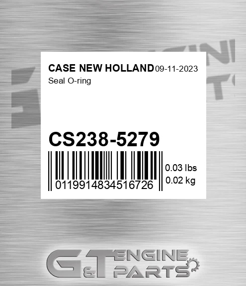 CS238-5279 Seal O-ring for CASE NEW HOLLAND