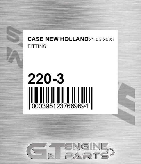 220-3 Fitting for CASE NEW HOLLAND
