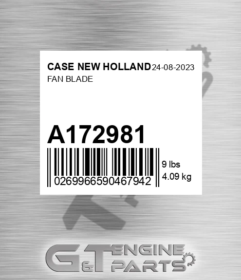 A172981 CASE NEW HOLLAND Fan Blade