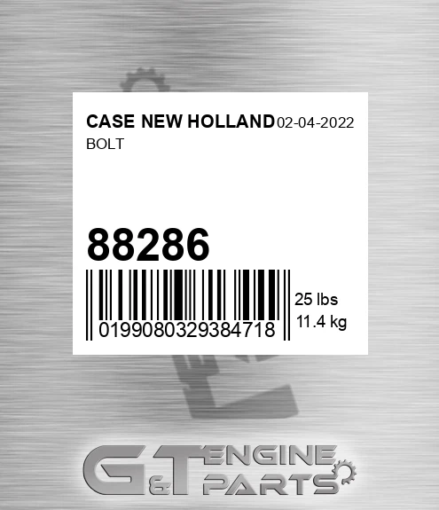 88286 Bolt for CASE NEW HOLLAND