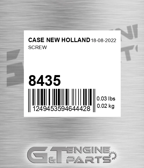 8435 Screw for CASE NEW HOLLAND