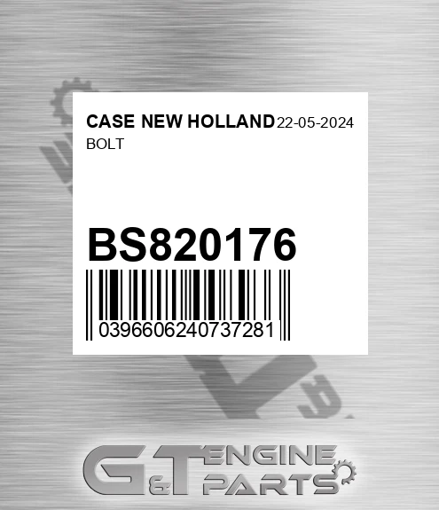 BS820176 CASE NEW HOLLAND Bolt