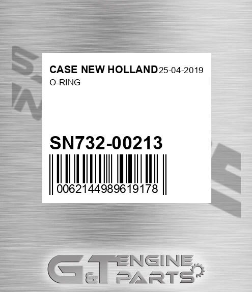 SN732-00213 O-ring for CASE NEW HOLLAND