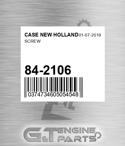 84-2106 Screw for CASE NEW HOLLAND