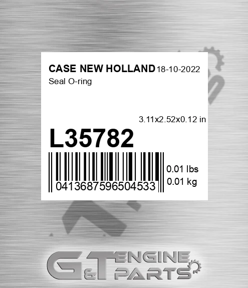 L35782 CASE NEW HOLLAND Seal O-ring