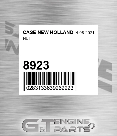 8923 Nut for CASE NEW HOLLAND