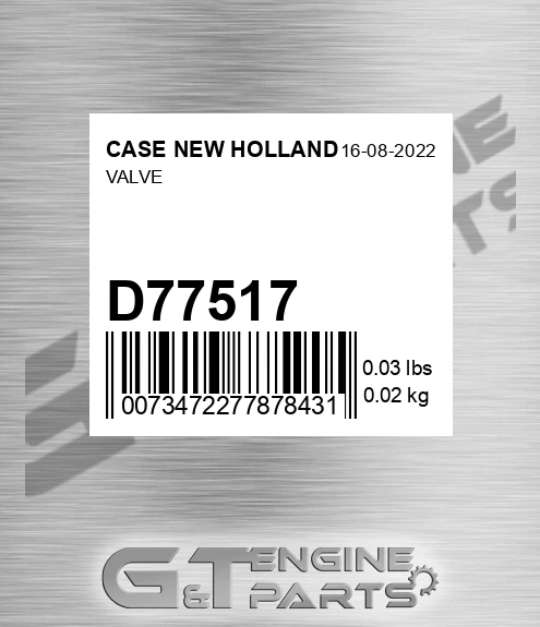 D77517 Valve
