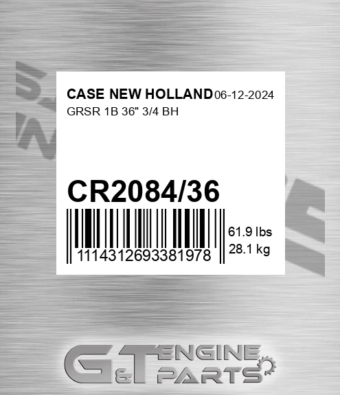 CR2084/36 Grsr 1b 36" 3/4 Bh