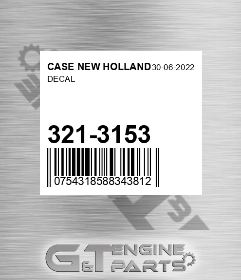 321-3153 Decal for CASE NEW HOLLAND
