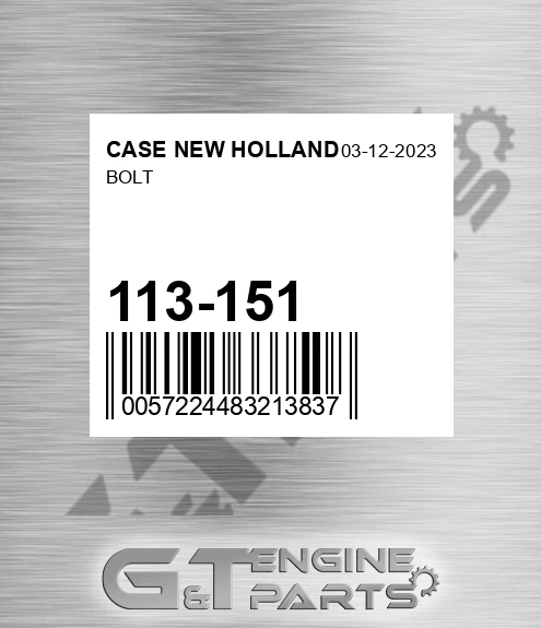 113-151 Bolt