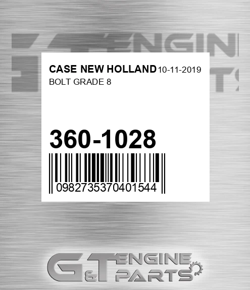 360-1028 Bolt Grade 8 for CASE NEW HOLLAND