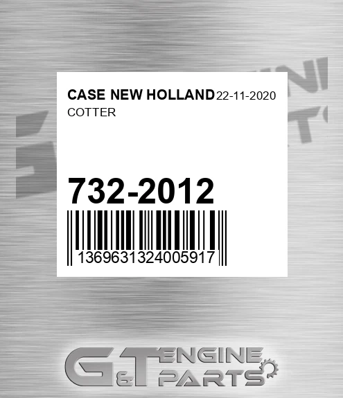 732-2012 Cotter for CASE NEW HOLLAND