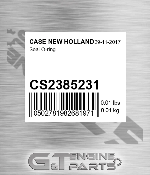 CS2385231 Seal O-ring for CASE NEW HOLLAND