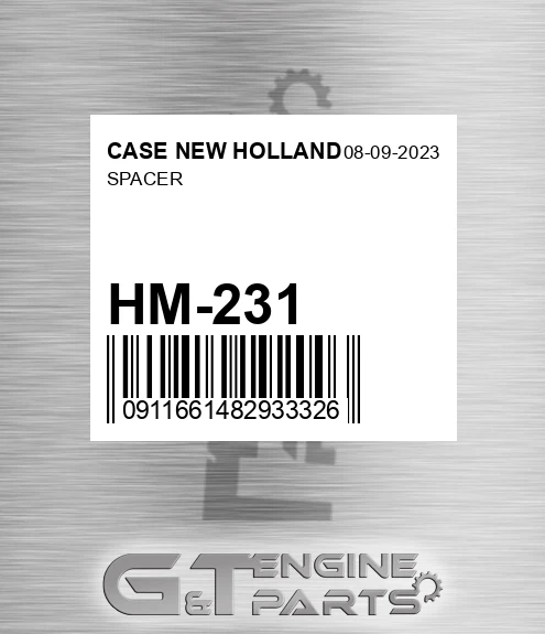 HM-231 Spacer for CASE NEW HOLLAND