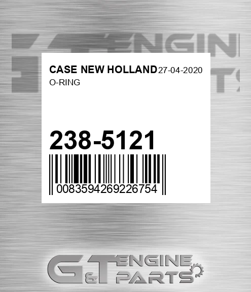 238-5121 O-ring for CASE NEW HOLLAND
