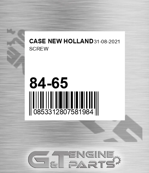 84-65 Screw for CASE NEW HOLLAND
