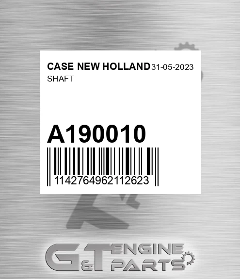 A190010 CASE NEW HOLLAND Shaft