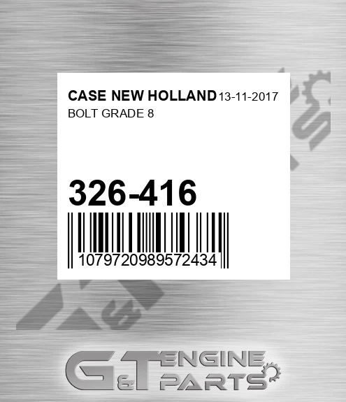 326-416 Bolt Grade 8 for CASE NEW HOLLAND