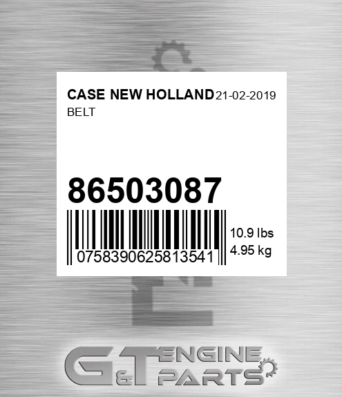 86503087 Belt for CASE NEW HOLLAND