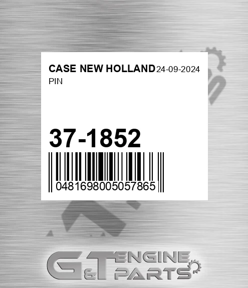 37-1852 Pin for CASE NEW HOLLAND