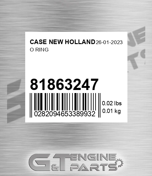 81863247 O Ring