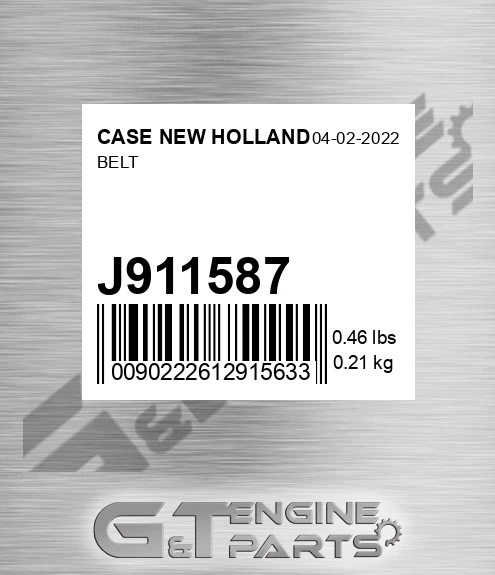 J911587 CASE NEW HOLLAND Belt